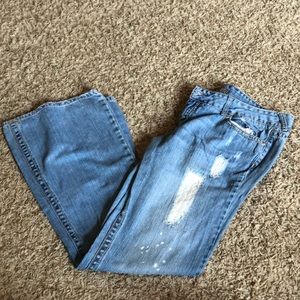 Premium Vanity distressed flare jeans 32x33